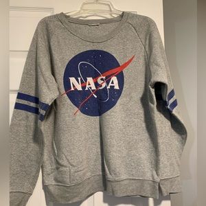 Grey NASA swoop neck sweatshirt M